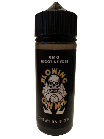 Blowing OHMZ - Chewy Rainbow 100ml E-Liquid - Loony Juice in Leicester
