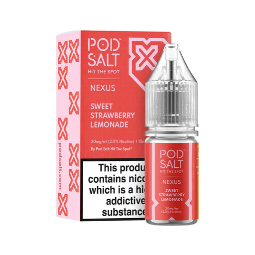 Pod Salt - NEXUS SWEET STRAWBERRY LEMONADE 10ML NICOTINE SALT E-LIQUID - Loony Juice