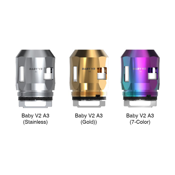 Smok TFV8 Baby V2 Coils - 3 Pack [Stainless, A3] - Loony Juice