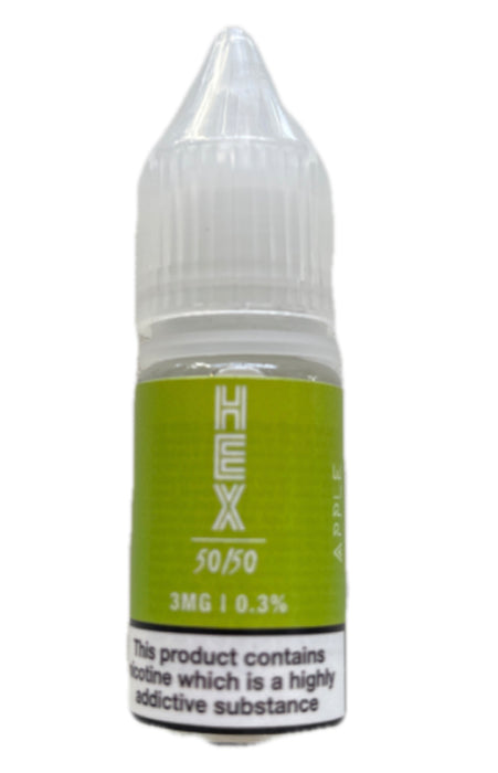 HEX 50/50 Apple x 3 10ml E-Liquid - Loony Juice